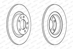 DISC FRANA FERODO DDF2297C - Compatibil cu PEUGEOT
