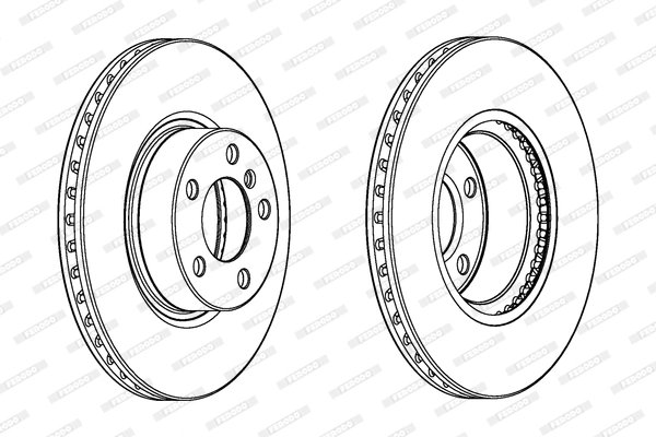 DISC FRANA FERODO DDF2314C-1 - Compatibil cu BMW