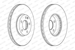 DISC FRANA FERODO DDF2334C-1 - Compatibil cu MERCEDES-BENZ