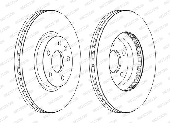 DISC FRANA FERODO DDF2337C - Compatibil cu FORD