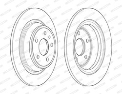 DISC FRANA FERODO DDF2338C - Compatibil cu FORD