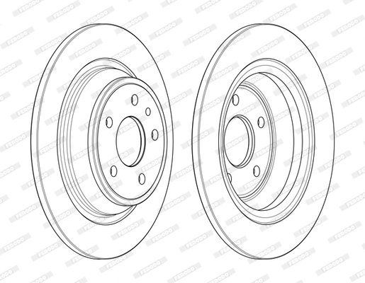 DISC FRANA FERODO DDF2338C - Compatibil cu FORD