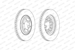 DISC FRANA FERODO DDF2372C - Compatibil cu ISUZU