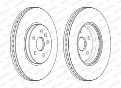 DISC FRANA FERODO DDF2385C - Compatibil cu CHEVROLET, OPEL, VAUXHALL