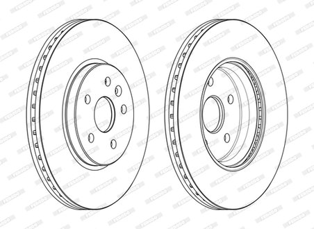 DISC FRANA FERODO DDF2385C - Compatibil cu CHEVROLET, OPEL, VAUXHALL