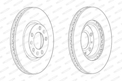 DISC FRANA FERODO DDF2405C - Compatibil cu OPEL, PEUGEOT, VAUXHALL
