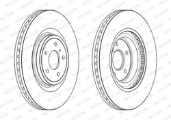 DISC FRANA FERODO DDF2430C-1 - Compatibil cu INFINITI, NISSAN