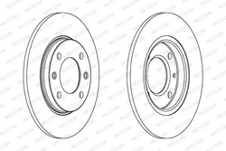DISC FRANA FERODO DDF244C - Compatibil cu CITROEN, PEUGEOT
