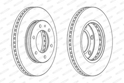 DISC FRANA FERODO DDF2462C-1 - Compatibil cu FORD