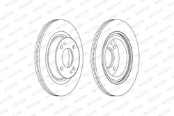 DISC FRANA FERODO DDF2467C - Compatibil cu MITSUBISHI