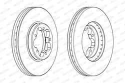 DISC FRANA FERODO DDF2469 - Compatibil cu FORD