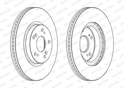 DISC FRANA FERODO DDF2473C - Compatibil cu HONDA