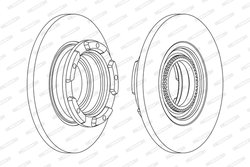 DISC FRANA FERODO DDF2472 - Compatibil cu FORD