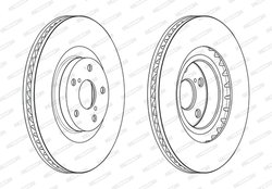 DISC FRANA FERODO DDF2496RC-1 - Compatibil cu LEXUS