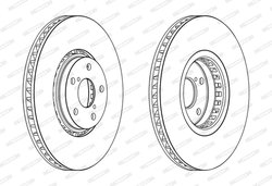 DISC FRANA FERODO DDF2498RC-1 - Compatibil cu LEXUS