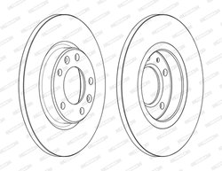 DISC FRANA FERODO DDF2569C - Compatibil cu CITROEN, DS, OPEL, PEUGEOT, TOYOTA, VAUXHALL
