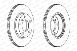 DISC FRANA FERODO DDF258C - Compatibil cu ALPINA, BMW, BMW (BRILLIANCE)