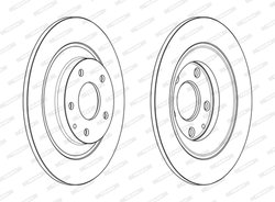 DISC FRANA FERODO DDF2609C - Compatibil cu MAZDA