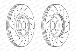 DISC FRANA FERODO DDF2610C-1 - Compatibil cu MERCEDES-BENZ