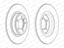 DISC FRANA FERODO DDF2633C - Compatibil cu JAGUAR, LAND ROVER