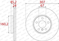 Disc frana Ferodo DDF2637C