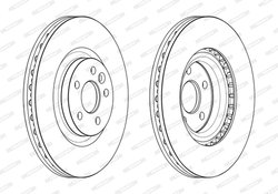 DISC FRANA FERODO DDF2632C-1 - Compatibil cu JAGUAR, LAND ROVER