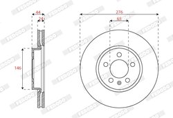 Disc frana Ferodo DDF2664C