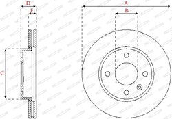 Disc frana Ferodo DDF2688C