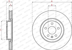DISC FRANA FERODO DDF2693C - Compatibil cu VOLVO
