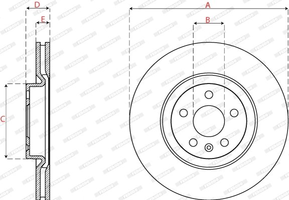 DISC FRANA FERODO DDF2693C - Compatibil cu VOLVO