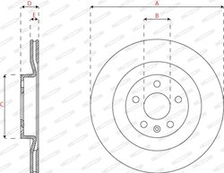 DISC FRANA FERODO DDF2732C - Compatibil cu VOLVO