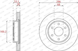 Disc frana Ferodo DDF2742C
