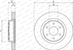 Disc frana Ferodo DDF2742C
