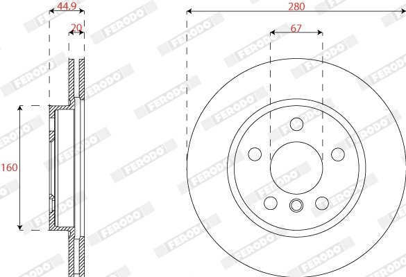 DISC FRANA FERODO DDF2769C - Compatibil cu BMW