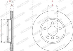 DISC FRANA FERODO DDF2769C - Compatibil cu BMW