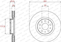 Disc frana Ferodo DDF2776C