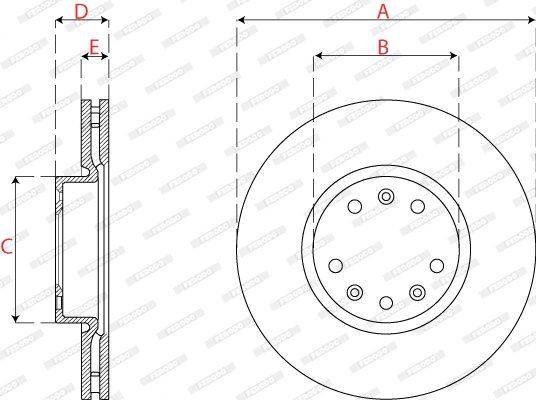 Disc frana Ferodo DDF2782C