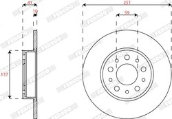 DISC FRANA FERODO DDF2777C - Compatibil cu FIAT