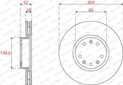 Disc frana Ferodo DDF2782C