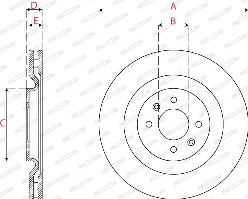 Disc frana Ferodo DDF2784C