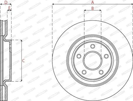 DISC FRANA FERODO DDF2785C-1 - Compatibil cu NISSAN, RENAULT