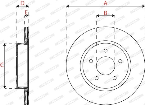 DISC FRANA FERODO DDF2786C - Compatibil cu NISSAN, RENAULT