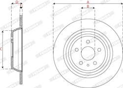 DISC FRANA FERODO DDF2788C - Compatibil cu FORD