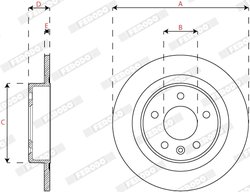 DISC FRANA FERODO DDF2812C - Compatibil cu OPEL, VAUXHALL