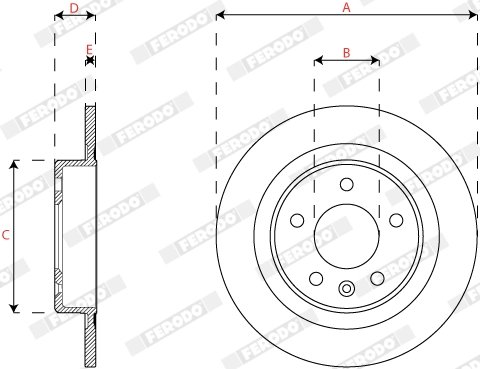 Disc frana Ferodo DDF2812C