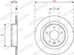 Disc frana Ferodo DDF2812C
