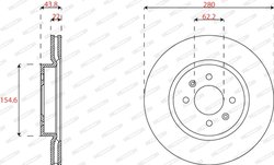 Disc frana Ferodo DDF2819C
