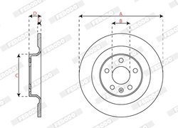 DISC FRANA FERODO DDF2827C - Compatibil cu VOLVO