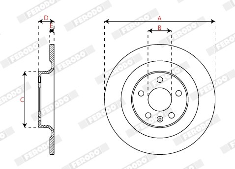 Disc frana Ferodo DDF2827C