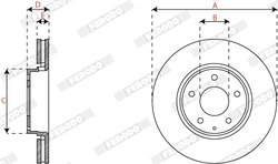 DISC FRANA FERODO DDF2849C - Compatibil cu MAZDA
